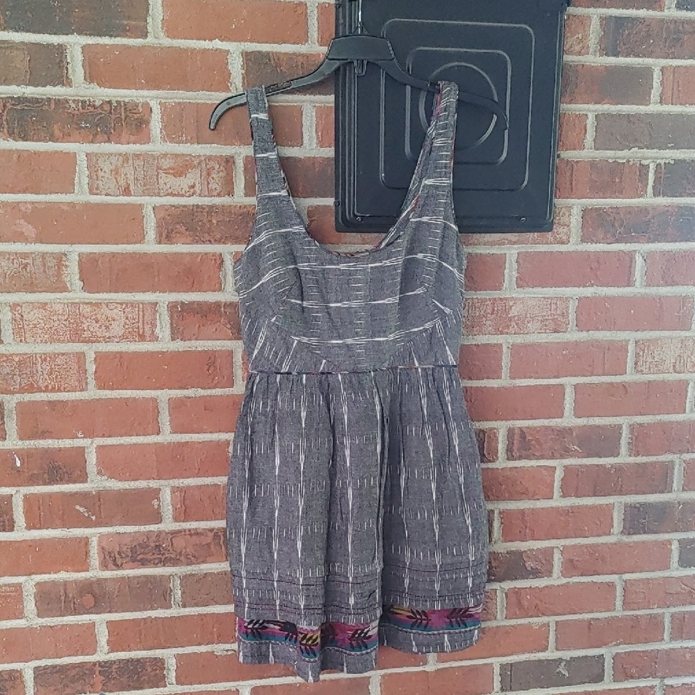 Free People New Romantics Midnight WeatherVane Ikat Print Mini Dress Size 4